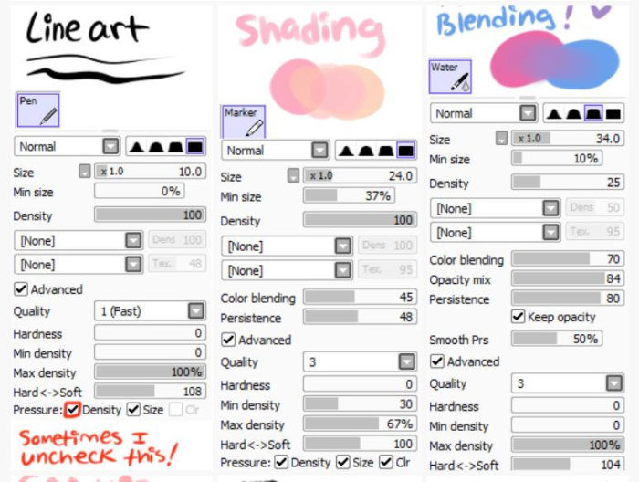 Кисти Paint Tool Sai (750+ шт) - Часть 1