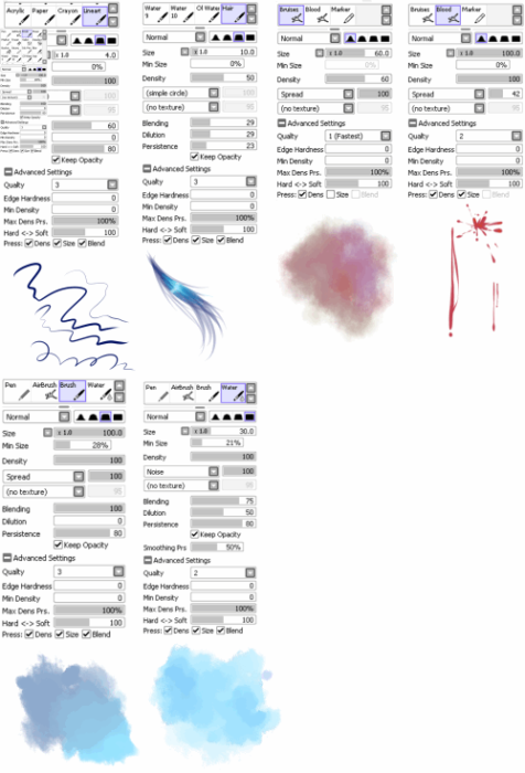 Кисти Paint Tool Sai (750+ шт) - Часть 2