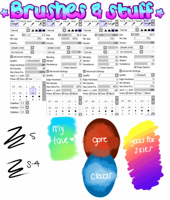 Кисти Paint Tool Sai (750+ шт) - Часть 2