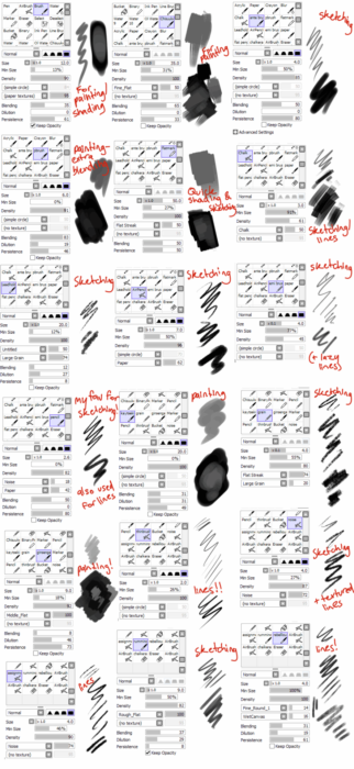 Кисти Paint Tool Sai (750+ шт) - Часть 3