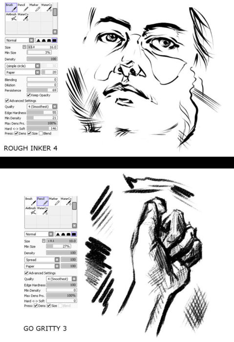 Кисти Paint Tool Sai (800 шт) - 5 часть