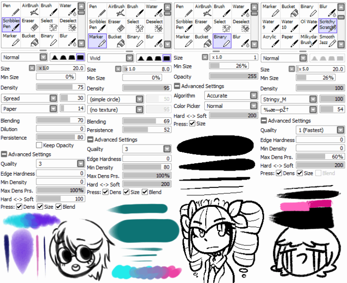 Кисти Paint Tool Sai (750+ шт) — Часть 4