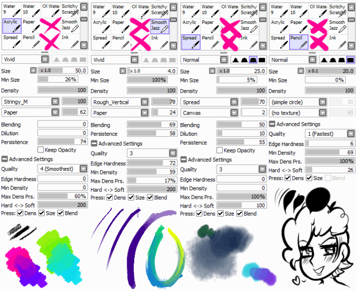 Кисти Paint Tool Sai (750+ шт) — Часть 4