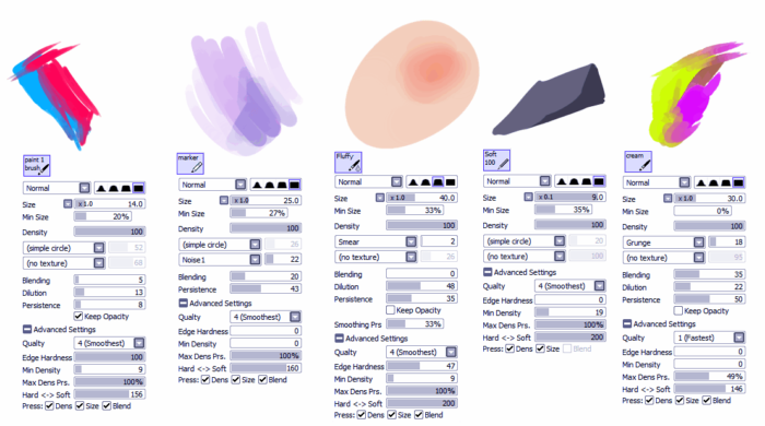 Кисти Paint Tool Sai (750+ шт) — Часть 5