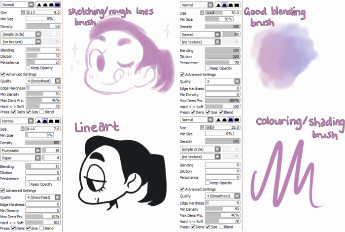 Кисти Paint Tool Sai (800 шт) - 5 часть