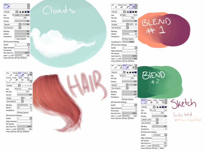 Кисти Paint Tool Sai (750+ шт) — Часть 5