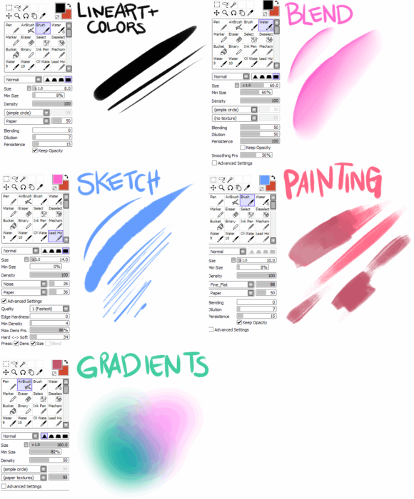 Кисти Paint Tool Sai (750+ шт) — Часть 6