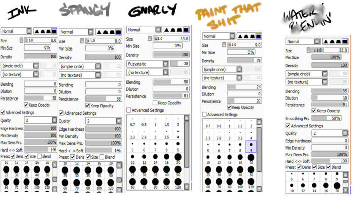 Кисти Paint Tool Sai (750+ шт) — Часть 6