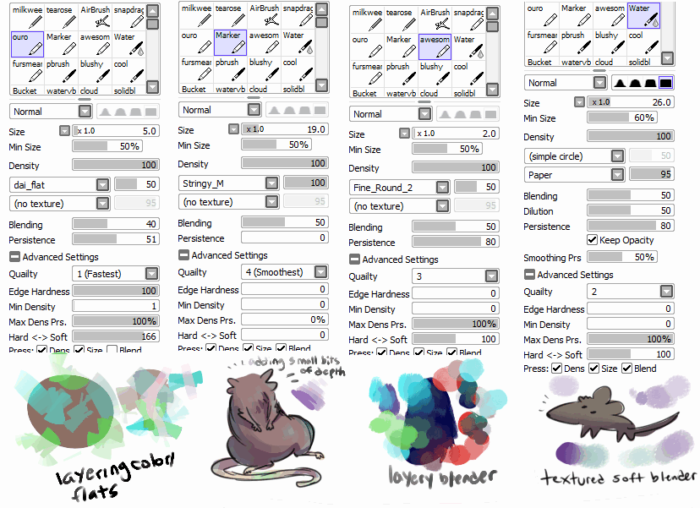 Кисти Paint Tool Sai (800 шт) - 6 часть