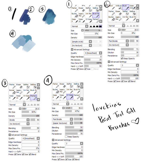 Кисти Paint Tool Sai (750+ шт) — Часть 6