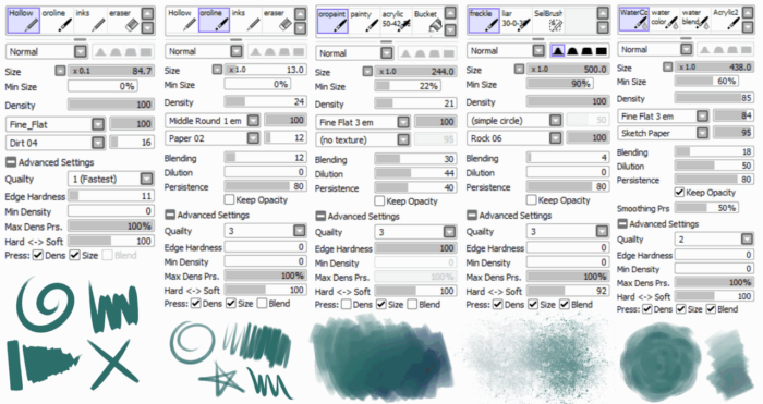 Кисти Paint Tool Sai (750+ шт) — Часть 8
