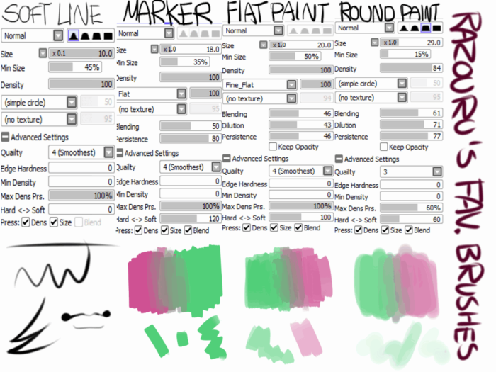 Кисти Paint Tool Sai (750+ шт) — Часть 8