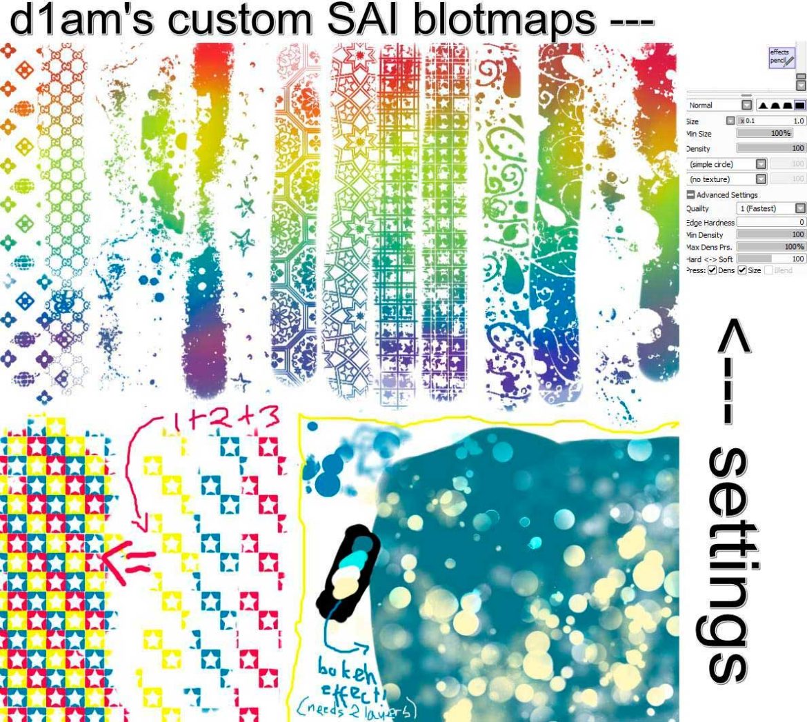 Текстуры кистей для sai 2